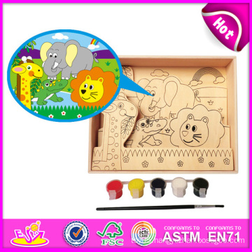 Wooden DIY Paint Puzzle Toy W03A055